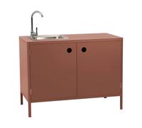 Brafab Mueble bajo de cocina exterior Kelia con fregadero Zin red. 121x90x64