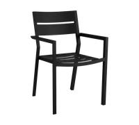Brafab Silla con reposabrazos Delia Negro
