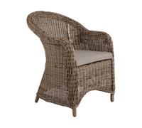 Brafab Sillón Eads con cojín de asiento Natural-beige