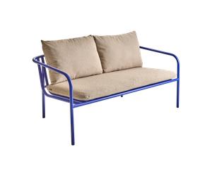 Brafab Sofá Bendt Teddy beige-indigo blue