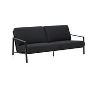 Brafab Sofá Naos Negro-teddy black. 2.5 plazas