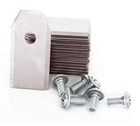 Brand Cuchillas de Repuesto para Husqvarna y Gardena - 30 Piezas de Acero | Set de 30 cuchillas de acero inoxidable y 30 tornillos de 35x18x0,75mm. Duraderas, afiladas y resistentes a la corrosión.