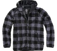Brandit Teddyfleece Worker Chaqueta, negro/gris, Talla S