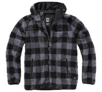 Brandit Teddyfleece Worker Jacket Calentar Ropa De Calle Hombre Negro/Gris