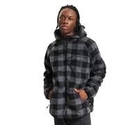 Brandit Teddyfleece Worker Jacket, Color: black/grey, Size: 5XL