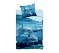 BrandMac Delfín Set Sábanas Ropa de Cama Delfín 2tlg. 135x200 CM 100%Algodón