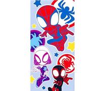 BrandMac Spidey - Toalla de playa y baño de 70 x 140 cm, 100 % algodón, suave y absorbente, toalla de baño y natación para niños, toalla colorida con diseño de Spiderman de Marvel, ideal para baño de