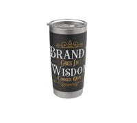 Brandy va en la sabiduría sale divertida camiseta para beber Vaso térmico de acero inoxidable de doble pared