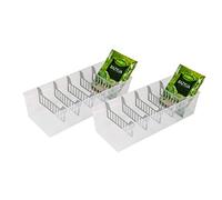 BranQ - Home essential 5901098048903 - Recipiente para especias (2 unidades, plástico polipropileno, 30,7 x 11,3 x 8 cm), transparente