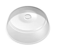 BranQ - Home Essential - Cubierta para microondas, plástico sin BPA, transparente, diámetro 27 x 9 cm