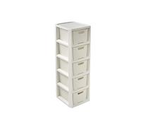 BranQ - Home Essential Estantería de Mimbre con 5 cestas