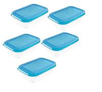 BranQ Home essential Juego de recipientes herméticos ORI, plástico sin BPA, color azul, 5 SK.