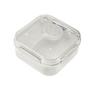 BranQ Home essential - Práctica fiambrera Lido de 1,6 l con cubiertos (tenedor y cuchillo) y un recipiente con cierre de rosca para salsa o nueces, sin BPA, perfecta para ensaladas y aperitivos,