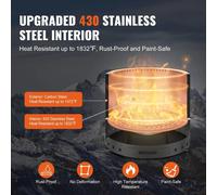 Brasero - Cesta para leña - Estufa para chimenea - Portátil - Pellets - Madera - Combustible - Sostenible