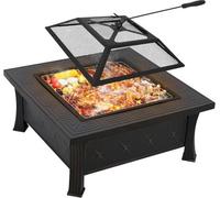 Brasero con protector de chispas - Brasero para exteriores - Chimenea para terraza - Calentador para exteriores - Hoguera para jardín - Jardín