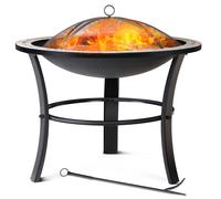 Brasero redondo con mosaicos incl tapa y atizador parrilla