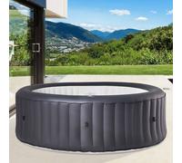 BRAST Whirlpool inflable MSpa URBAN RIMBA para 6 personas, diámetro 204 cm x 70 cm. Piscina para interior y exterior con 138 chorros de masaje y función de inflado con solo pulsar un botón