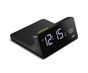 Braun BC-21-B Reloj Despertador Digital Negro con Carga Inalámbrica