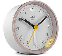 Braun bc12 reloj despertador analógico rosa, blanco