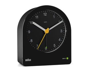 Braun bc22 reloj despertador analógico negro, amarillo