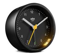 Braun Reloj despertador analógico BC12B — repetición e iluminación, cuarzo silencioso — Negro