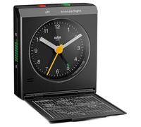 Braun Reloj Despertador De Viaje Analógico Clásico Bc05 - Negro - 7,2 Cm BC05B