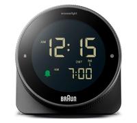 Braun Reloj Despertador Digital controlado por Radio para Zona horaria de Europa Central (DCF), Pantalla LCD inversa, Bisel Giratorio para Ajuste rápido de la Hora, Blanco, Modelo BC24B-DCF