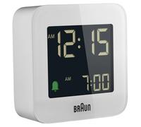 Braun Reloj Despertador Digital Lcd De Viaje Bc08 - Blanco - 5,8 Cm De BC08W