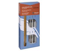 Brause 141B - Un set de calligraphie comprenant 6 plumes Bandzug (0,7 mm, 1,5 mm, 2 mm, 2,5 mm, 3 mm et 5mm), un porte-plume et une notice