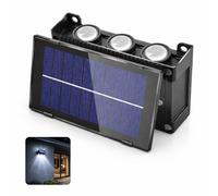 Braveld Aplique Solar Exterior Pared LED | Luz Arriba y Abajo | Lampara Solar Exterior con Sensor | Placa Solar Orientable 120° | IP44 Impermeable | Sin Cables | Jardin Terraza Entrada [1 Unidad] (4)
