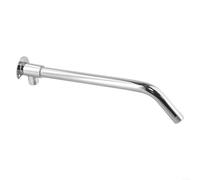 Brazo de extensión de cabezal de ducha de acero inoxidable, conector de manguera inferior montado en la pared con acabado cromado, 30 cm de longitud para accesorios de fontanería de hogar, hotel, baño