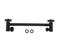 Brazo de extensión de cabezal de ducha, extensión de barra extensora de cabezal de ducha ajustable de acero inoxidable Extensión de brazo de ducha ajustable para el baño del hogar (Negro)