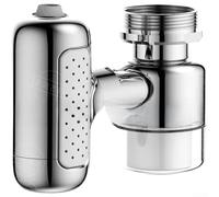 Brazo de extensión giratorio de 360 grados con filtro aireador de 4 modos antisalpicaduras, estándar de construcción para cocina, baño, fregadero, tareas de lavado, color plateado
