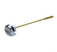Brazo de palanca de cisterna de inodoro ajustable, montaje frontal lateral, mango de metal cromado para kit de reparación de tanque de inodoro, ajuste estándar (C)