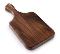 Brazos Tabla de cortar pequeña de madera orgánica utilizada para servir, cortar frutas, verduras o carne y como plato de charcutería, nogal oscuro 11 x 6
