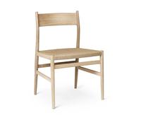 Brdr. Krüger Silla Arv asiento tejido Roble aceitado blanco-cordón de papel
