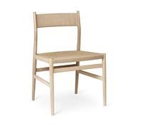 Brdr. Krüger Silla Arv respaldo y asiento tejidos Roble aceitado blanco-cordón de papel