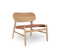 Brdr. Krüger Sillón Ferdinand Cuero cognac. estructura roble encerado