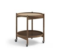 Brdr. Mesa Auxiliar Krüger Bølling Ø50 Roble Ahumado con Platos en Beige/ Marrón