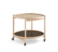 Brdr. Mesa Auxiliar Krüger Bølling Ø60 Haya Aceitada con Paneles en Beige/ Marrón