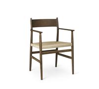 Brdr. Silla de Comedor Krüger Heritage con Reposabrazos y Respaldo Macizo de Roble Ahumado