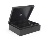 Bredemeijer - Caja de té 6 compartimentos cerrados - Bambú - Negro