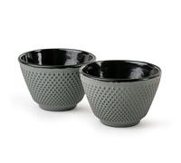 Bredemeijer juego de 2 tazas de té esmaltadas de hierro fundido, colo