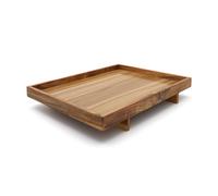 Bredemeijer Bandeja de servir Wazuka rectangular clásica multicolor madera de acacia