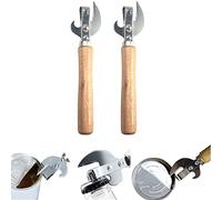 brelatas,Material de Hierro Manual removedor de latas,con Mango de Madera,15,4cm,Herramienta Universal de Cocina de Picnic,abridor de latas,Mango de Madera portátil Resistente para el hogar(2 Piezas)