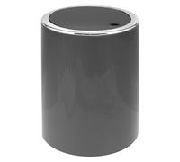 bremermann Papelera Savona con Tapa basculante, Cubo de Basura para baño, plástico, 5,5 litros (Gris, Redondo)