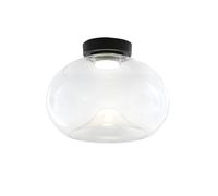 Brena - Lámpara De Techo Redonda Con Led Integrado Fabas Luce - Aplique De Pared Led Regulable De 19 W - Cóncava Transparente