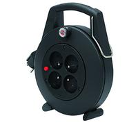 Brennenstuhl 1102501 Confort-Line CL-L - Enrollador de cable eléctrico (5 m, H05VV-F 3G1,0), negro, 1102501