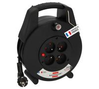 Brennenstuhl 1102501 Confort-Line CL-L - Enrollador de cable eléctrico (5 m, H05VV-F 3G1,0), negro, 1102901