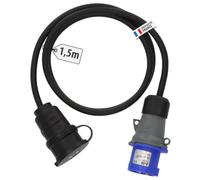 Brennenstuhl 1132911 - P17 extensión adaptador de enchufe con 2 polos, 16 a, 230 v, 1,5 m h07rn-f 3g1.5